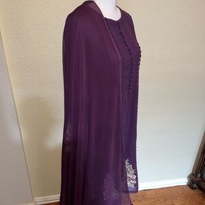 Dark Purple 3-Piece Threads & Motifs Shalwar Kameez - New